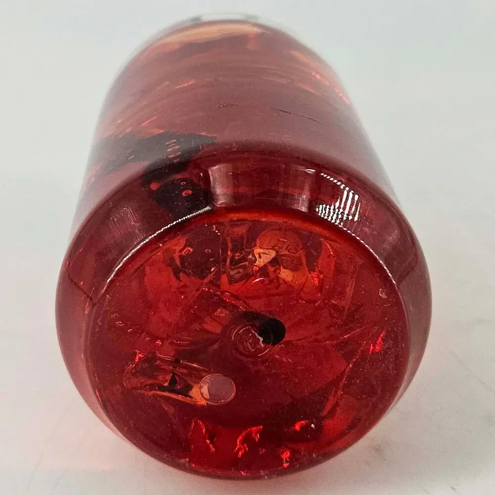 Display Prop Faux glass of strawberry Fanta w straw n ice cubes Realistic